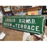 Brian Terrace enamel street sign.