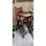 19th C. Mahogany Child's Feeding Chair