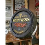 Extra Stout Guinness Dublin and London advertising sign.