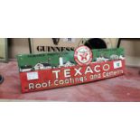Texaco Roof Coatings and Cements enamel advertising sign.