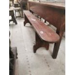 Two 19th. C. pine benches.