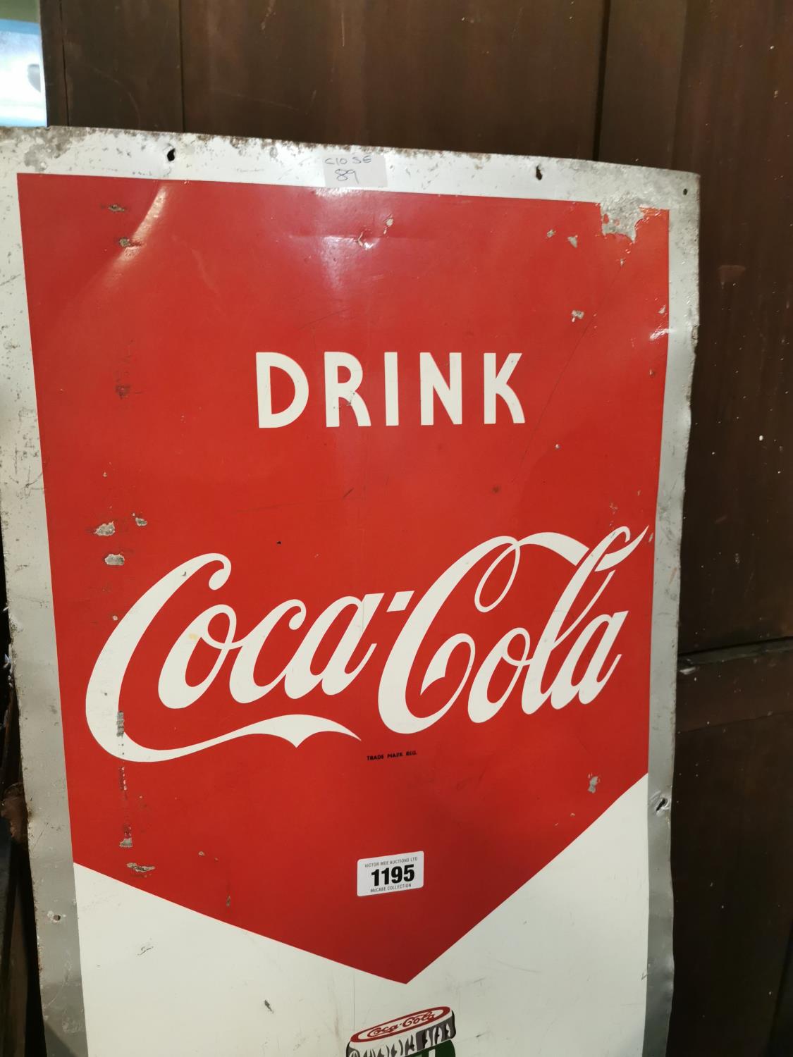 1960's Drink Coco Cola alloy advertising sign. - Image 3 of 3