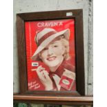 Craven A advertising showcard.
