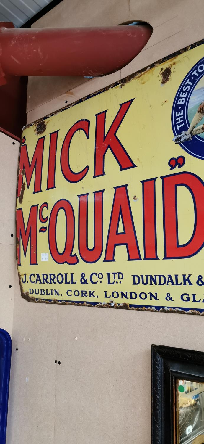 Mick Mc Quaid pictorial enamel advertising sign. - Image 3 of 3