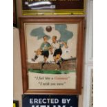 Rare 1950's Guinness advertising print.