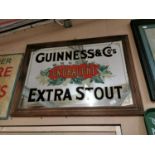 Guinness Extra Stout advertising mirror.