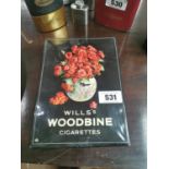 Wills Woodbine Cigarettes Showcard