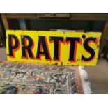 Pratt's Oil enamel advertising sign