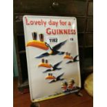 Guinness tinplate advertising sign,