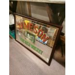 Jameson advertising mirror.