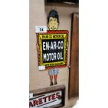 En- Ar -Co Motor Oil enamel advertising sign.