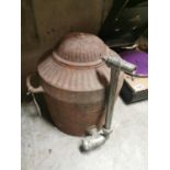 19th. C. cast iron water boiler.