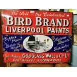 Rare Bird Brand pictorial enamel advertising sign