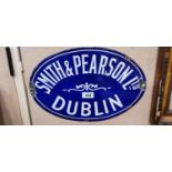 Smith & Pearson Ltd Dublin enamel advertising sign.
