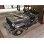 Rare early 20th. C. American GI tinplate pedal car.