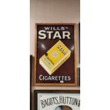 Will's Star pictorial enamel advertising sign.