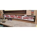 Smoke Will's Gold Flake Cigarettes enamel advertising sign.