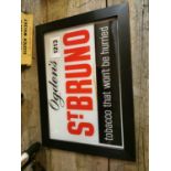 Ogden St Bruno glass advertising sign.