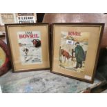 Pair of framed Bovril advertising prints.