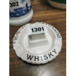 Dunville's Whiskey ashtray/ match box holder.