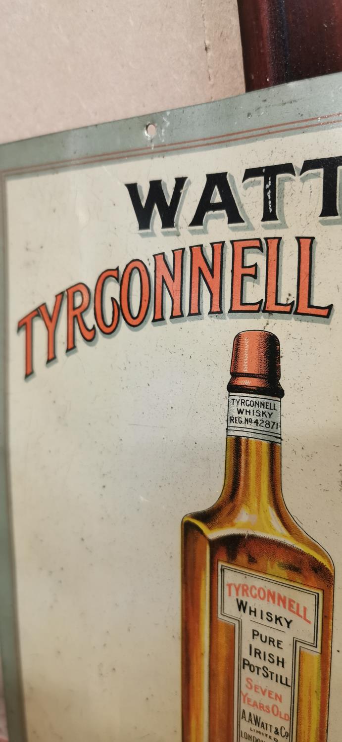 Watt's Tyrconnell Whiskey tinplate advertisement. - Image 3 of 3