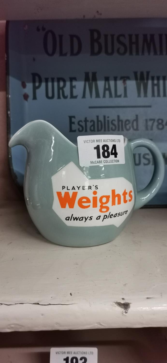 Player's Weights advertising jug {10 cm H}.