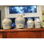 Four 19th. C. stoneware ginger jars.