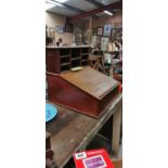 19th. C. mahogany Teller's desk.