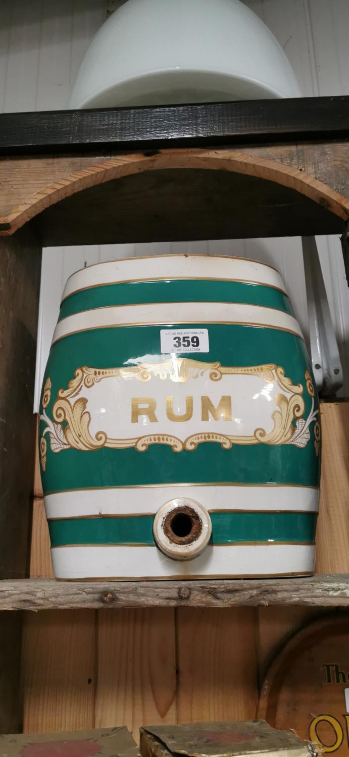 19th. C. ceramic Rum dispenser.
