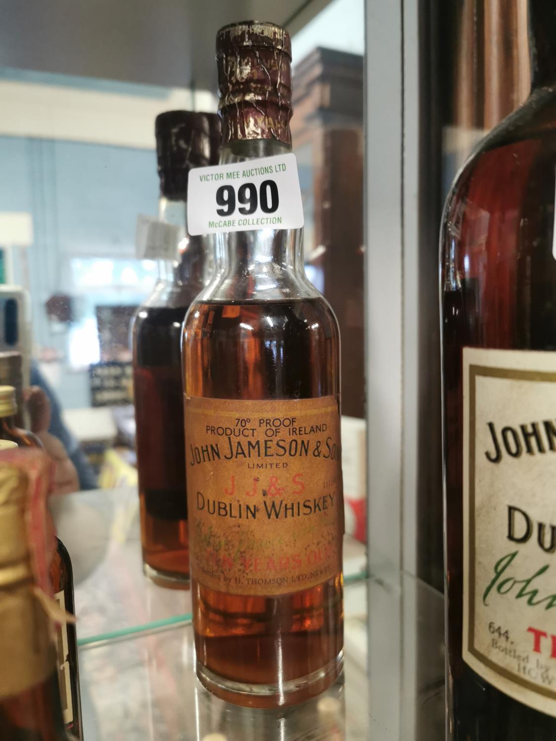½ Bottle of 1949 Ten Year Old Jameson Irish Whiskey