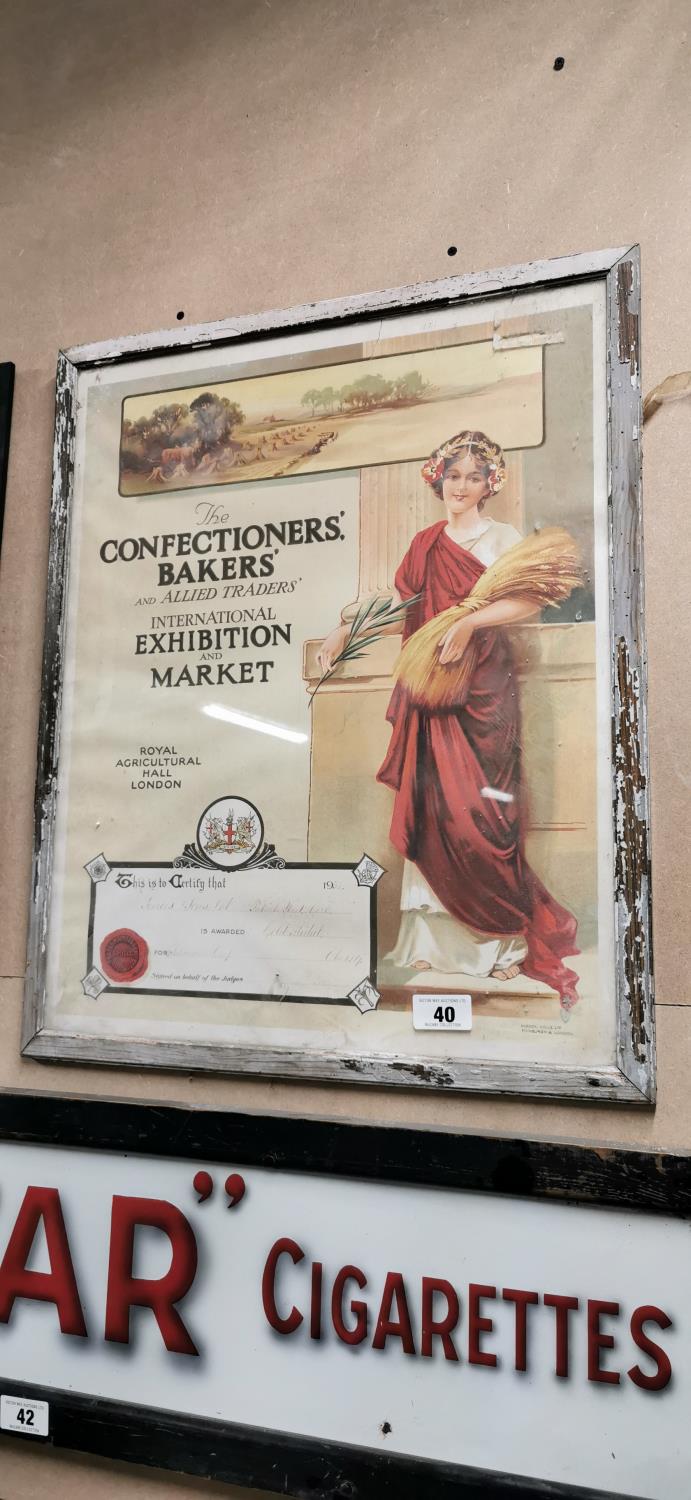 Confectioner's and Traders International Market advertising print.