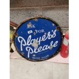 Ask For Player's Please enamel advertising sign.