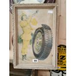 Dunlop 90 Tyre framed advertising print