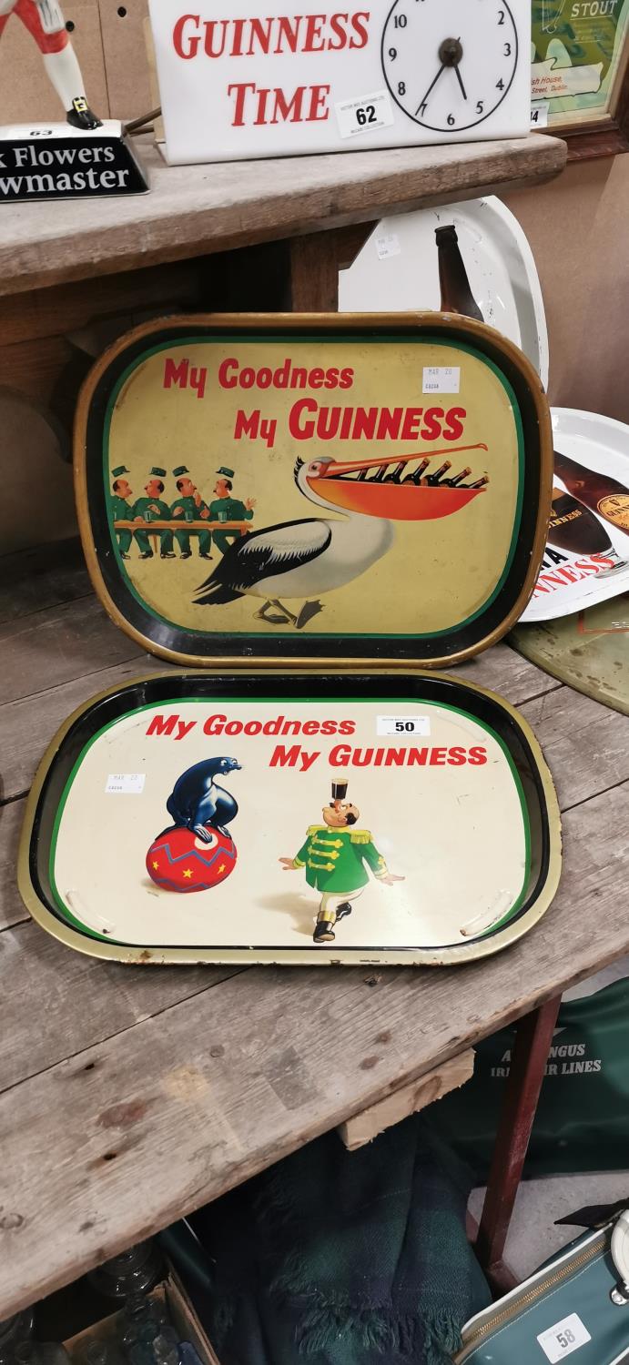 Two My Goodness My Guinness advertising trays.