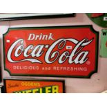 Drink Coca Cola enamel advertising sign