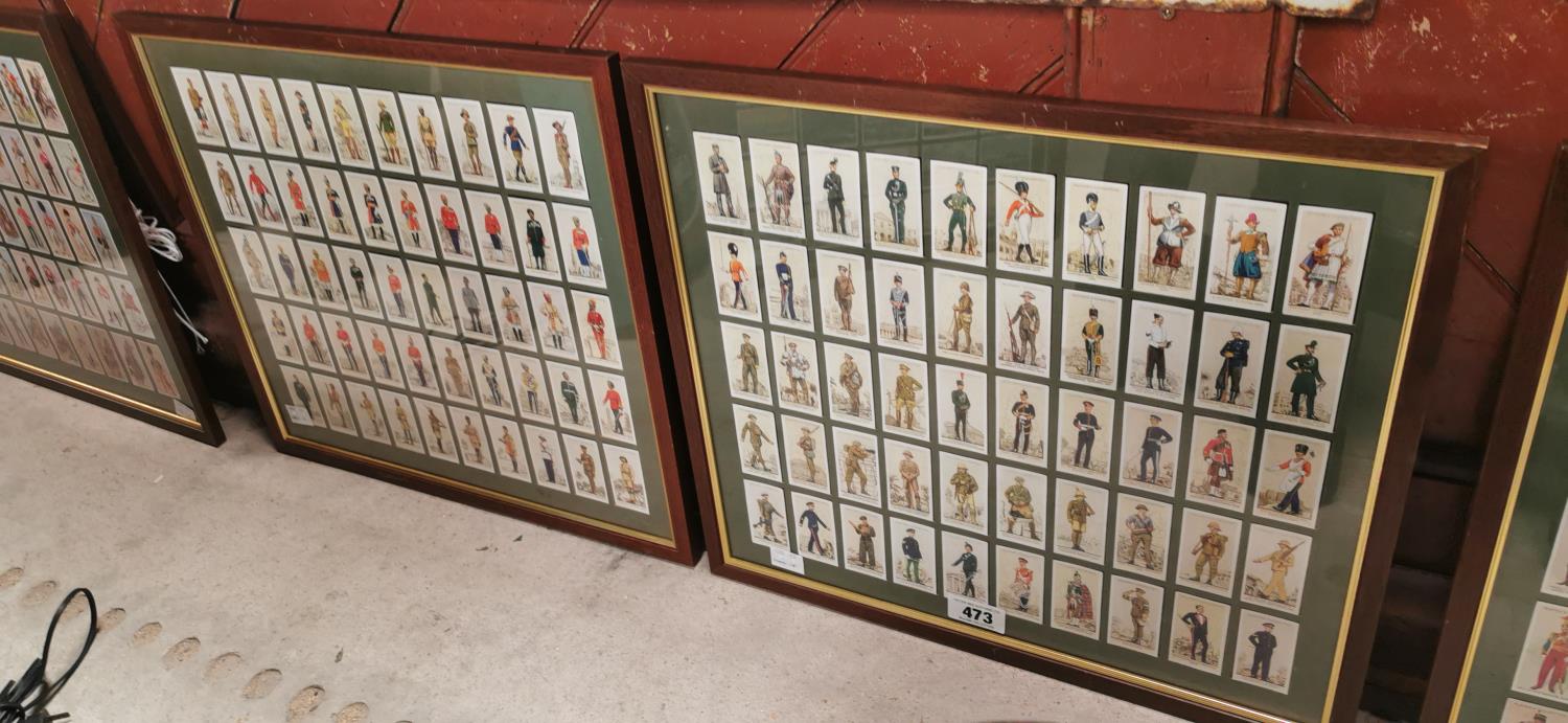 Set of four framed cigarette card collections . - Image 2 of 3