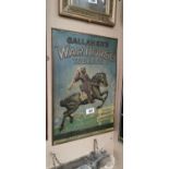 Rare early 20th C. tin plate embossed Gallaher's War Horse advertising sign.