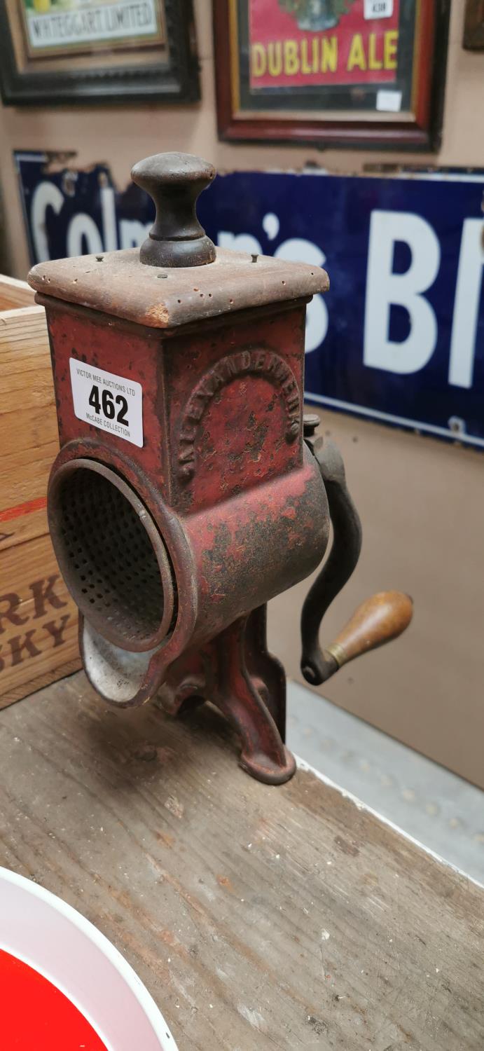 19th. C. cast iron bread crumb maker .