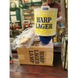 1970's Harp Lager lamp.