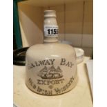 Rare Galway Old Irish Whiskey Flagon.