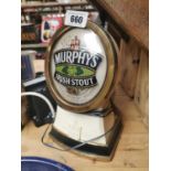 Murphy's Irish Stout counter light up box.