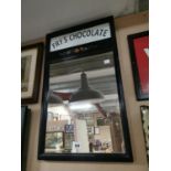 Fry's Chocolate advertising mirror.