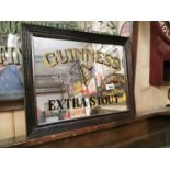 Guinness Extra Stout advertising mirror.