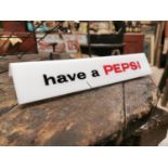 Have A Pepsi Perspex shelf advertising light.