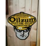 Oilzum Motor Oils enamel advertising sign.