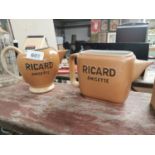 Two Ricard Anisette stoneware jugs.