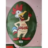 Huile Igol oval enamel sign.