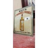 Watt's Tyrconnell Whiskey tinplate advertisement.