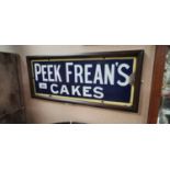 Peek Frean's Cakes enamel advertising sign.