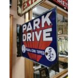 Park Drive double sided enamel sign.